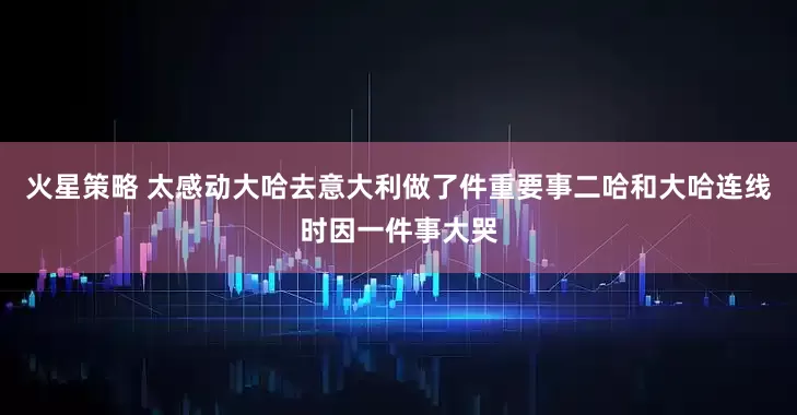 火星策略 太感动大哈去意大利做了件重要事二哈和大哈连线时因一件事大哭